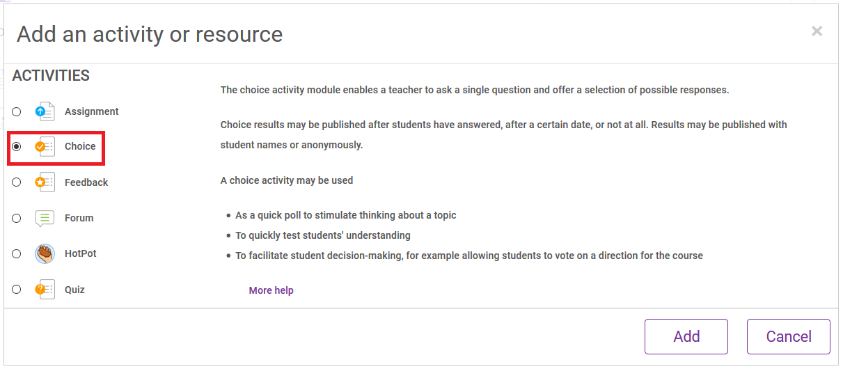 01: a:Add Choice activity