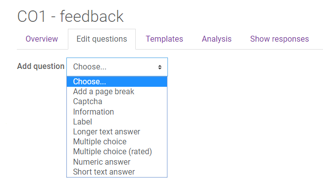 02: a: Feedback Question Types