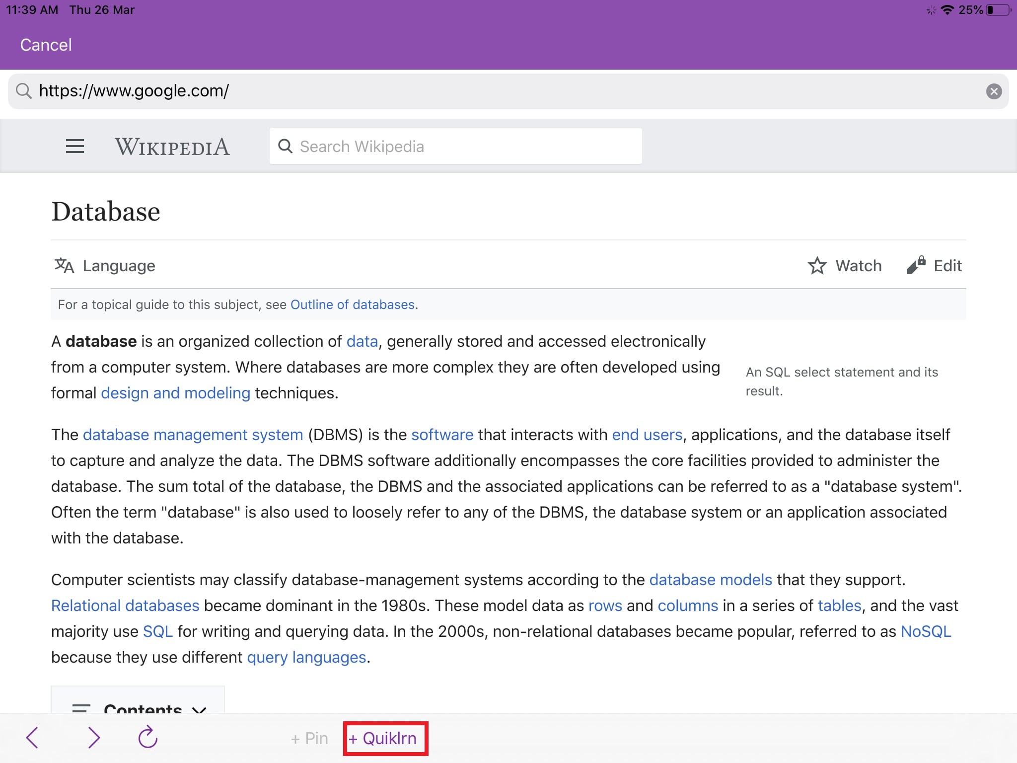 05: Add a Weblink to Qcollate